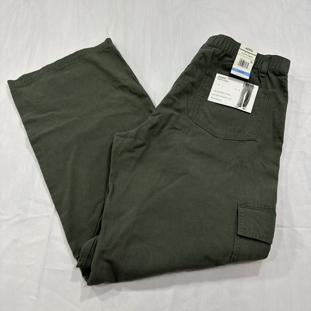 Aeropostale Women's Relaxed Fit Straight Leg Utility Cargo Pant Large